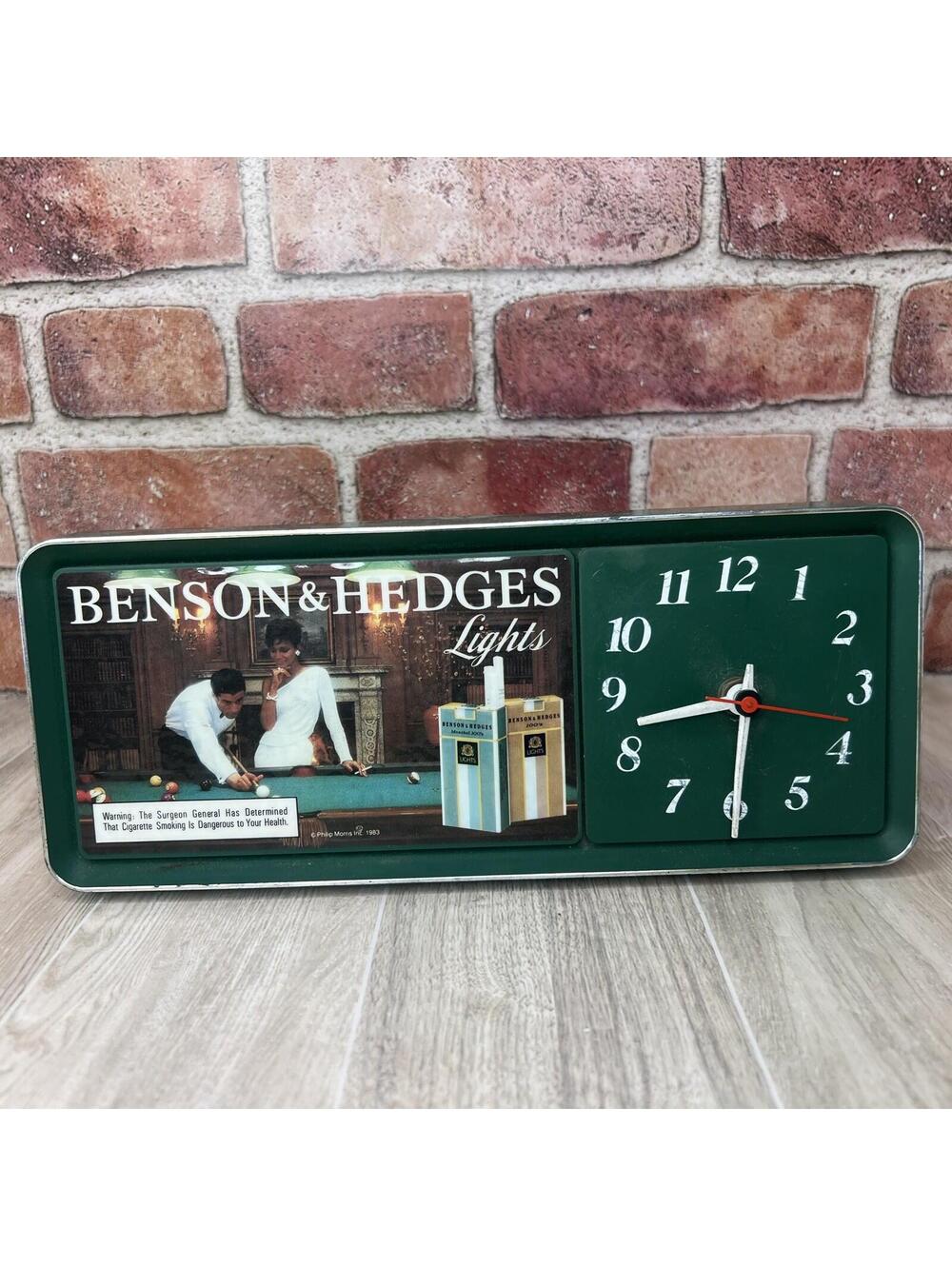 1983 Vintage Benson & Hedges Light's Counter Display Advertising Clock - Video